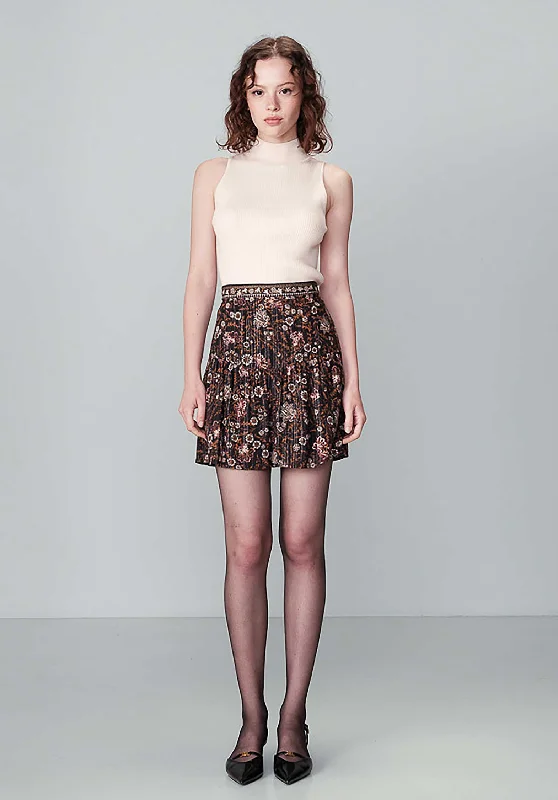 Skirt Nougat Noir wool skirt thick