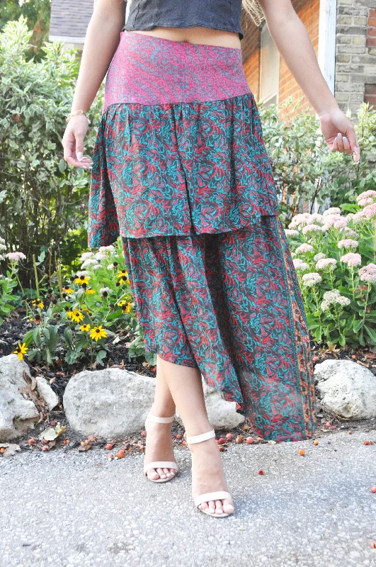 Sundance Ruffle Maxi Skirt - Wholesale - Upcycled ***Available to pre-order for SS23*** velvet skirt plush