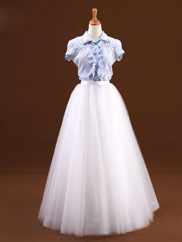 Versatile Plain Tulle Skirt lace skirt romantic