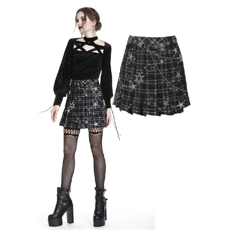 Women's Tartan & Starr Punk Skirt leather skirt refined